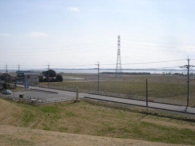 古墳頂上から見た霞ヶ浦